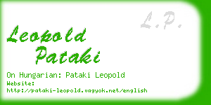 leopold pataki business card